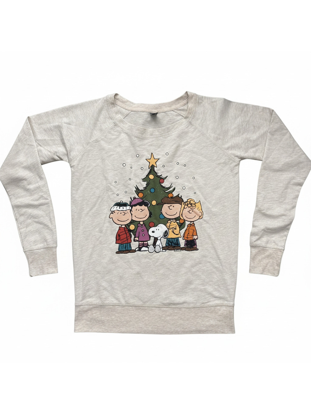 Cream Peanuts Christmas crewneck sweatshirt